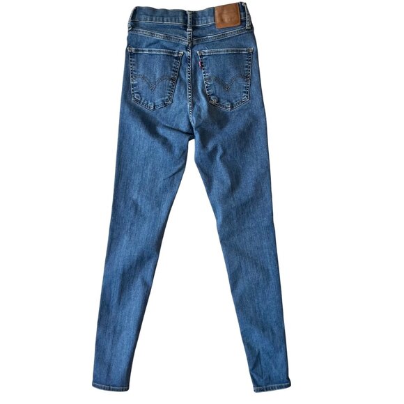 Levis Premium 720 Mile High Super Skinny Jeans Size 26 Medium Wash Womens Denim - Picture 7 of 16